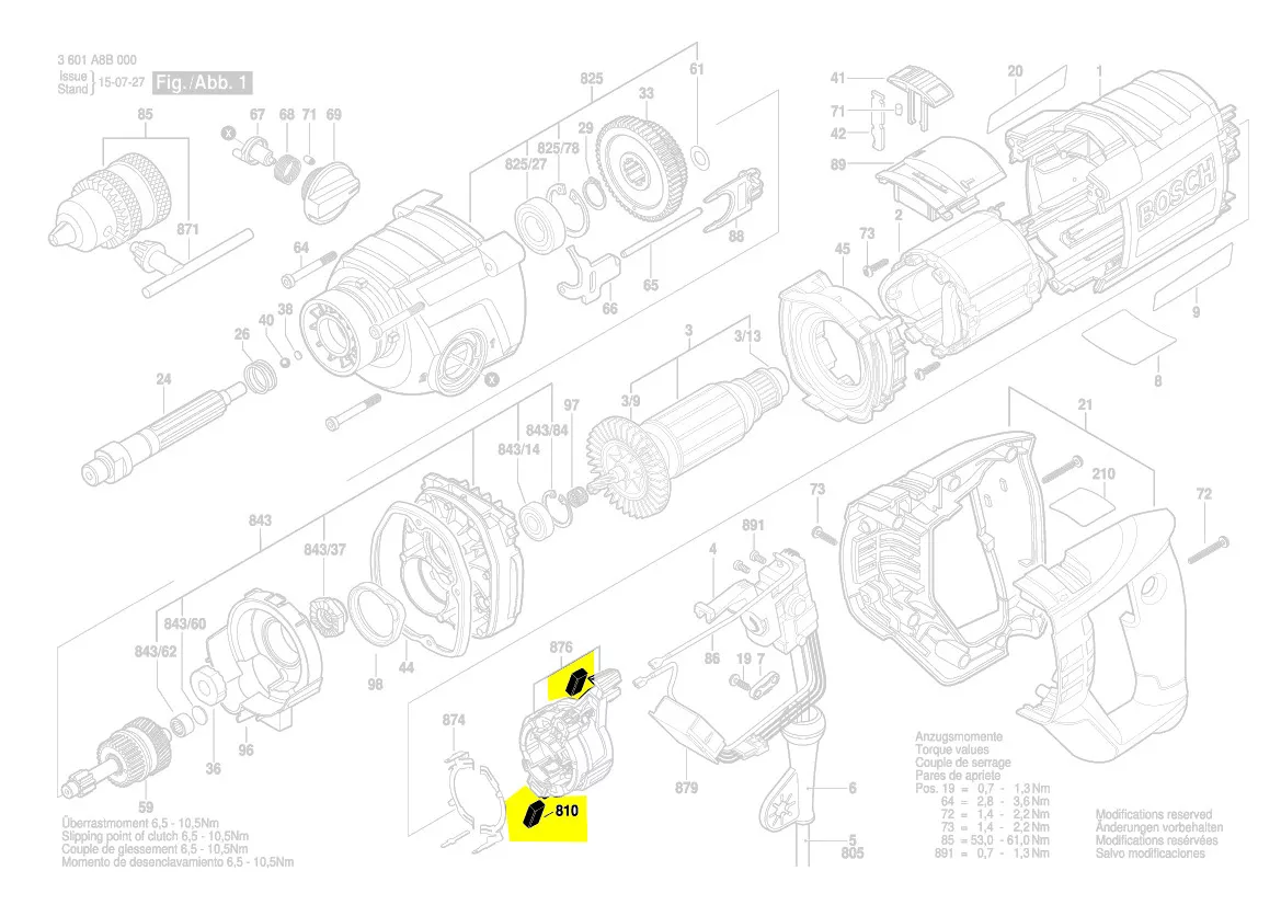 Balais charbon réf. 2 604 321 947 Bosch